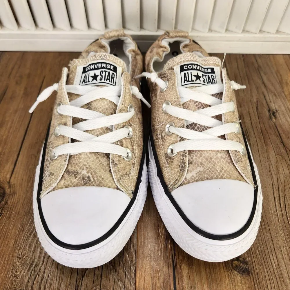 Converse All Star Shoreline Sneakers Womens Size 8.5 Snake Print Shoes 571139F